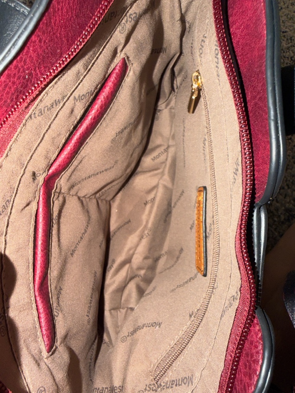 Montana West Burgundy Red Bag Purse Crossbody - Picture 3 of 8